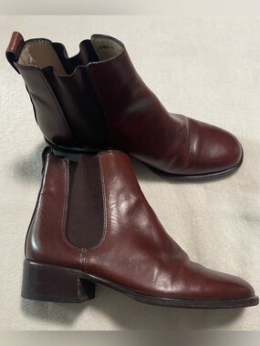 Bally Switzerland Brown Leather Chelsea Ankle Boots